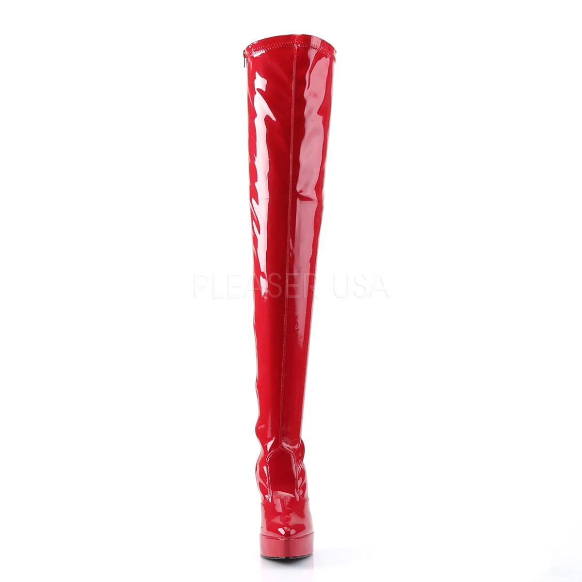 5 Inch Heel INDULGE-3000 Red Stretch Patent