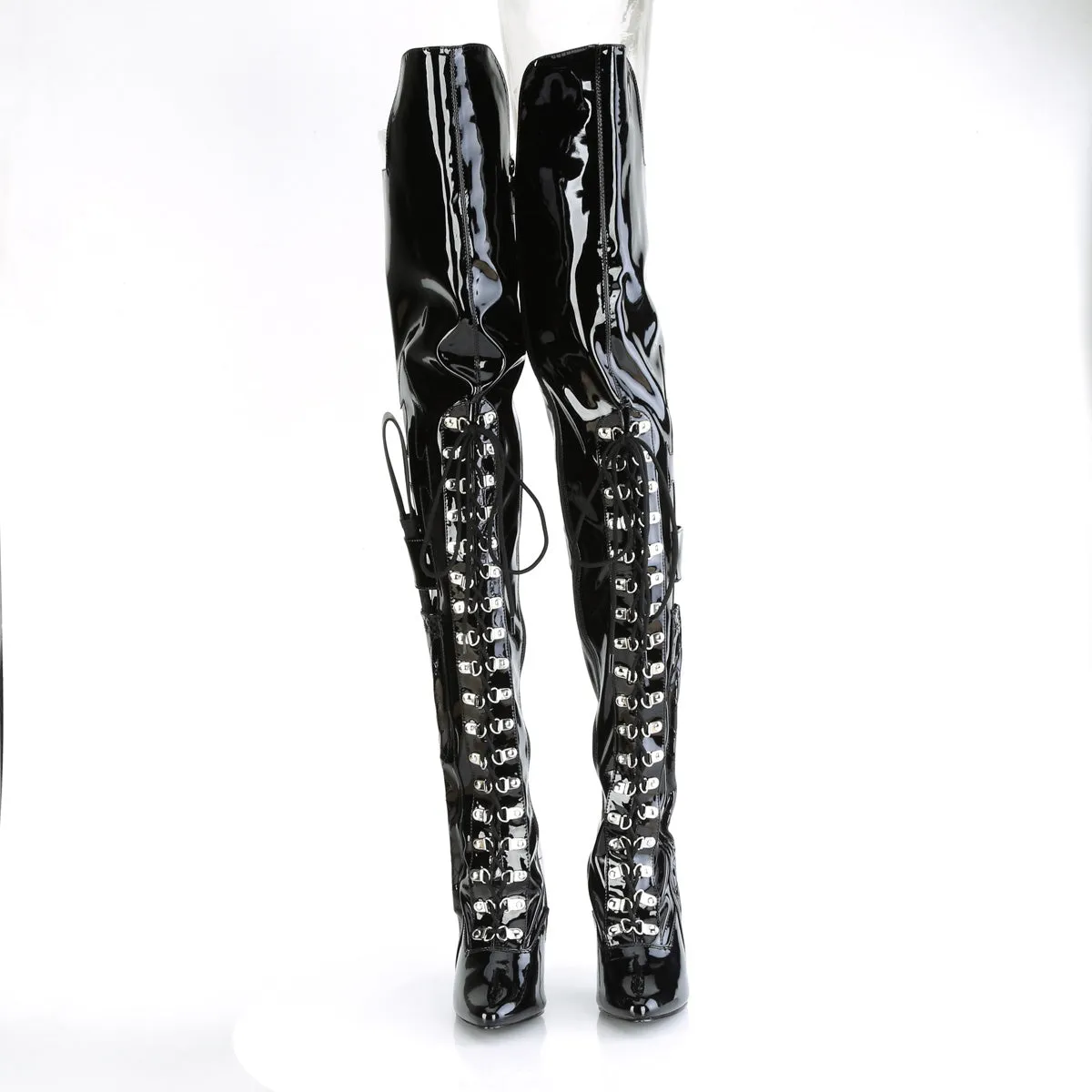 5 Inch Heel SEDUCE-3082 Black Stretch Patent