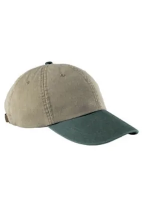 Adams Mens Adjustable Hat - Khaki Brown/Forest Green