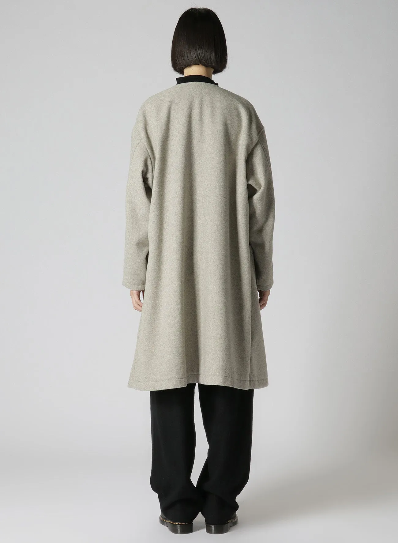 AIRY MOSSER COLLARLESS COAT