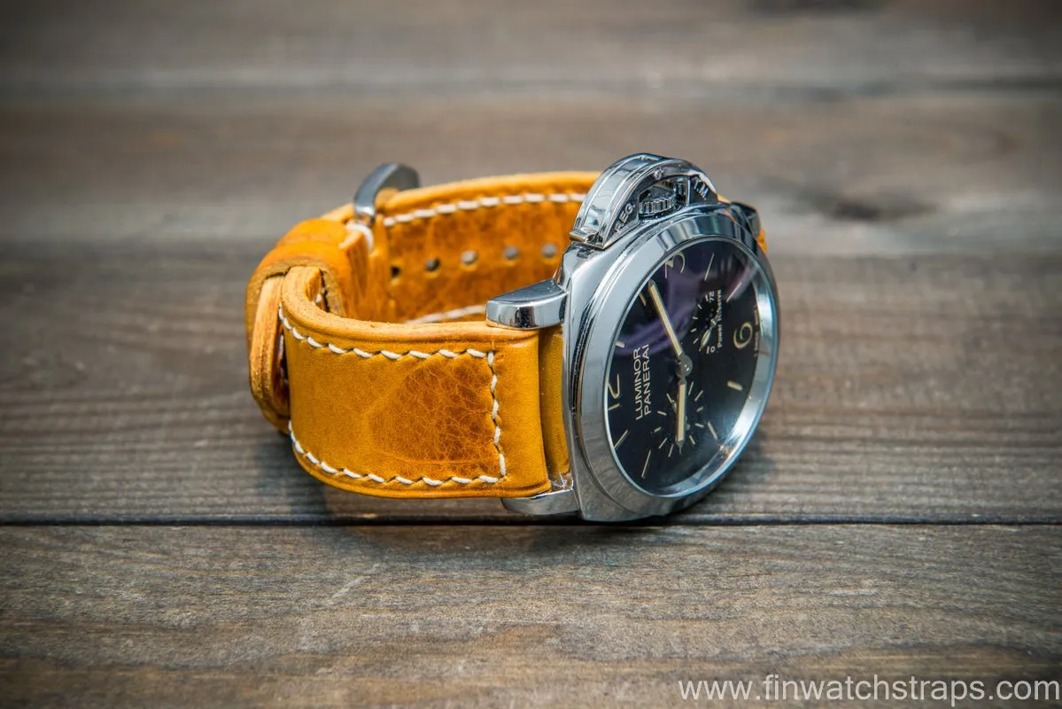 Badalassi Carlo Wax leather watch strap. Napoli color. Handmade in Finland.