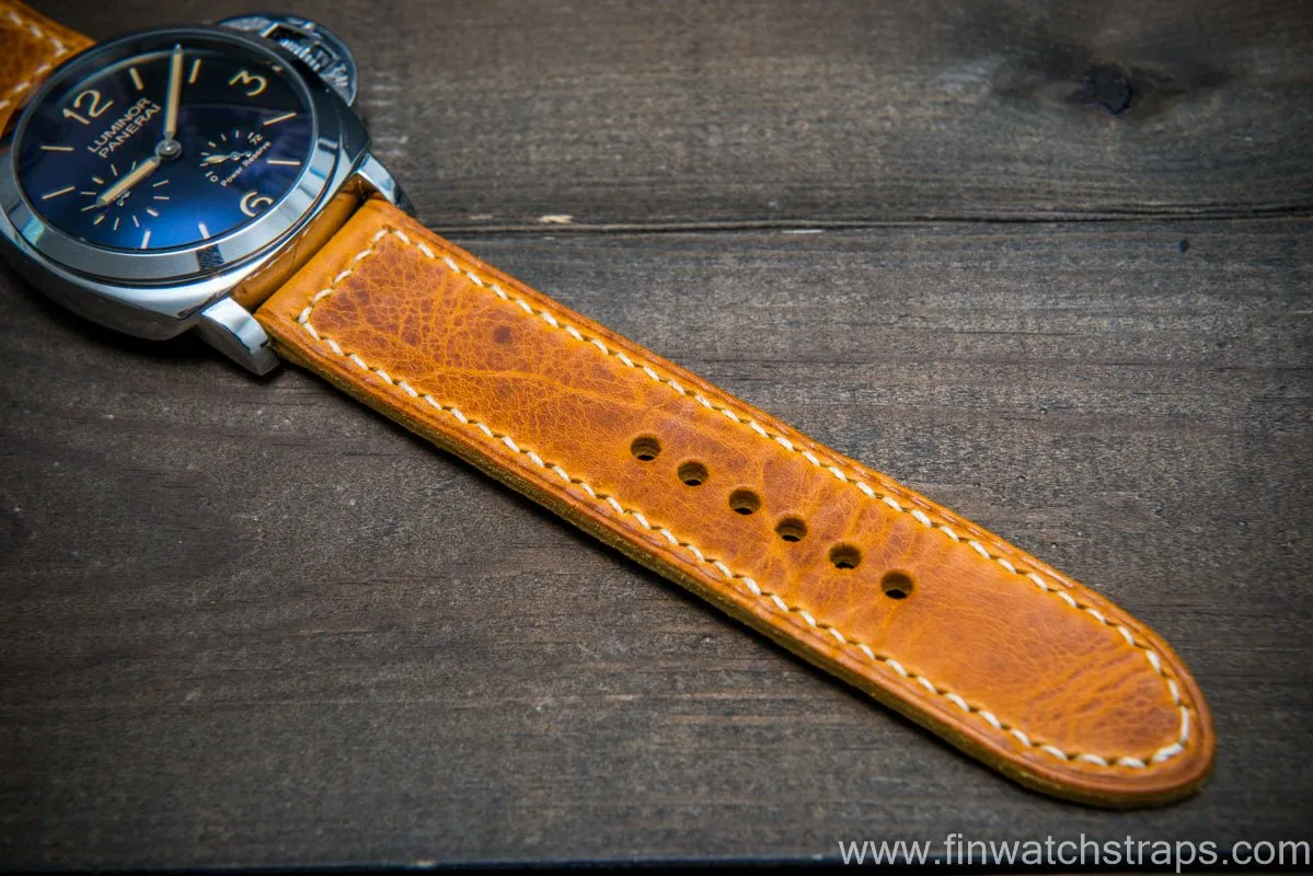 Badalassi Carlo Wax leather watch strap. Napoli color. Handmade in Finland.