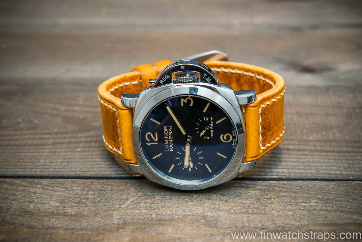 Badalassi Carlo Wax leather watch strap. Napoli color. Handmade in Finland.