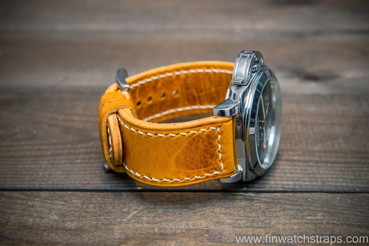 Badalassi Carlo Wax leather watch strap. Napoli color. Handmade in Finland.