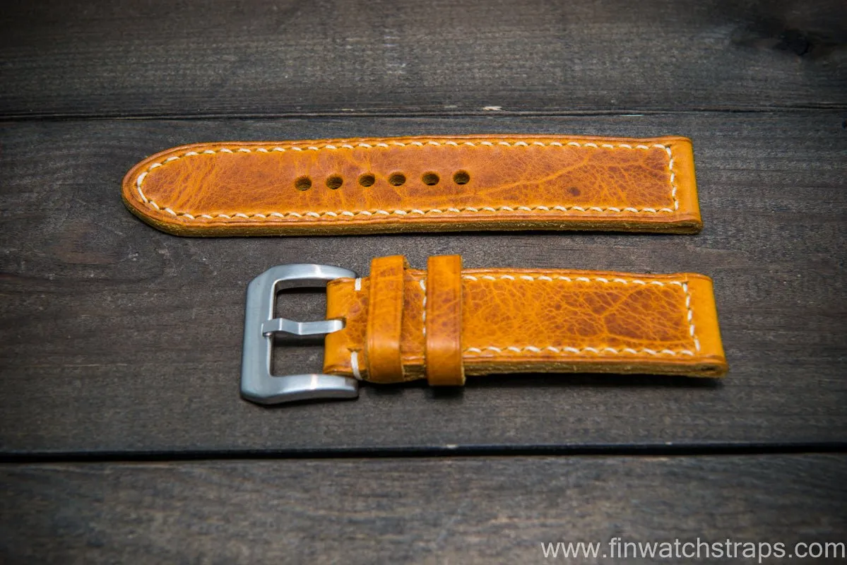 Badalassi Carlo Wax leather watch strap. Napoli color. Handmade in Finland.