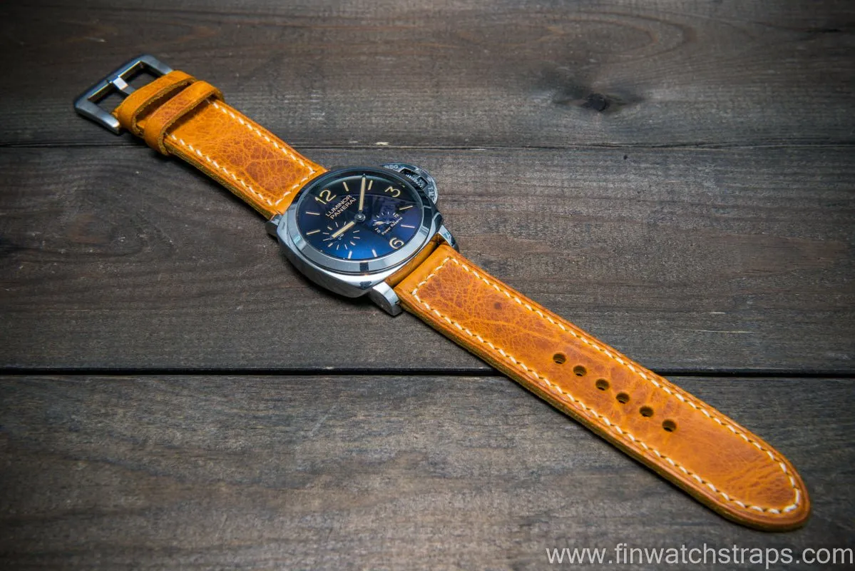 Badalassi Carlo Wax leather watch strap. Napoli color. Handmade in Finland.