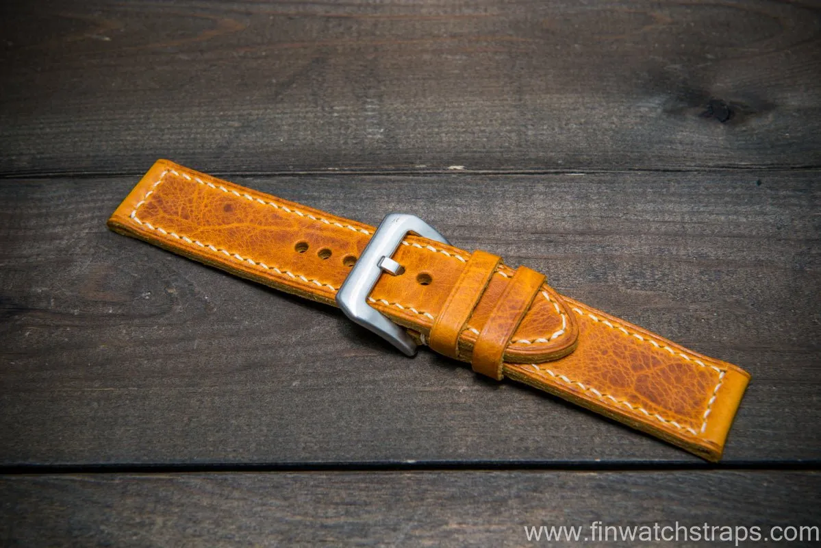 Badalassi Carlo Wax leather watch strap. Napoli color. Handmade in Finland.