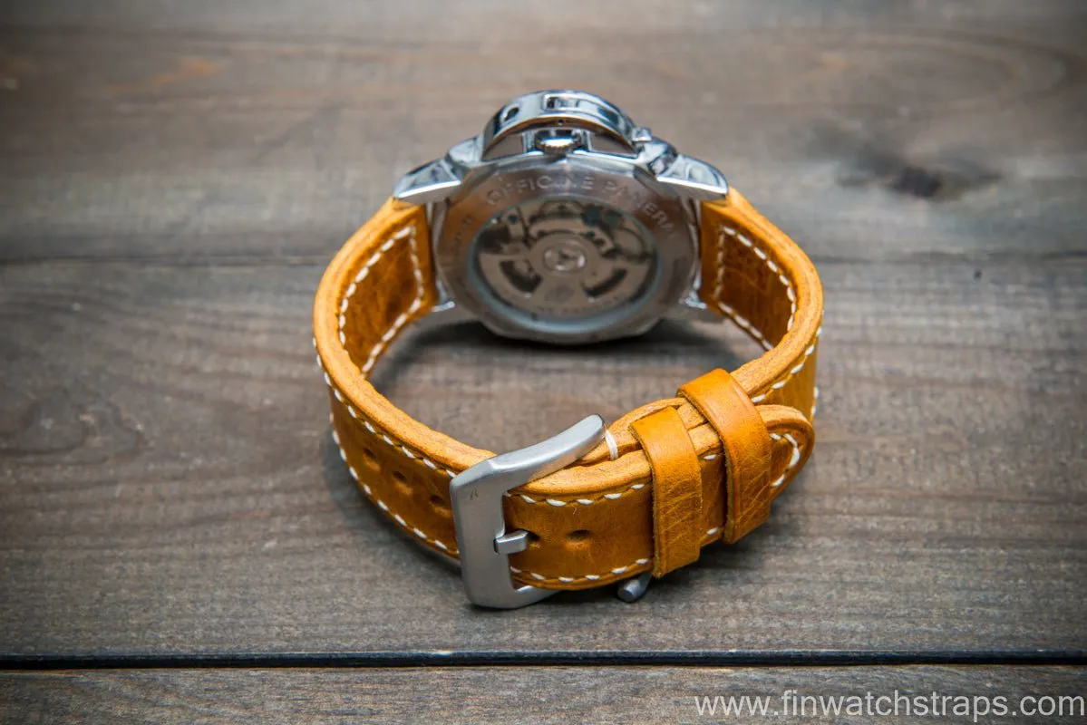 Badalassi Carlo Wax leather watch strap. Napoli color. Handmade in Finland.