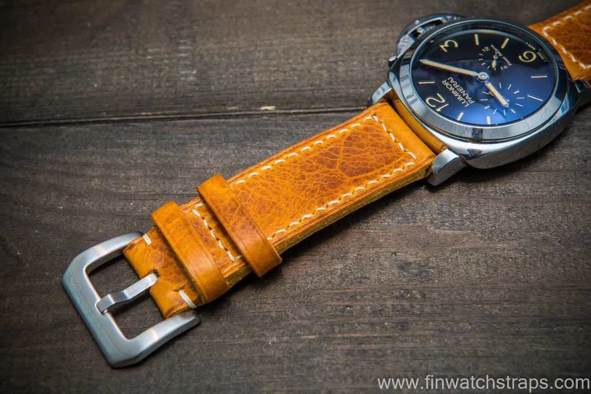 Badalassi Carlo Wax leather watch strap. Napoli color. Handmade in Finland.