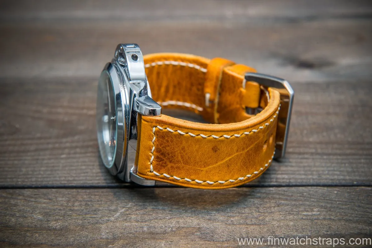 Badalassi Carlo Wax leather watch strap. Napoli color. Handmade in Finland.