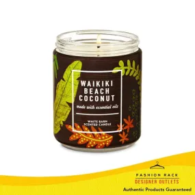 Bath & Body Works Waikiki Beach Coconut Single Wick Candle 198Ml