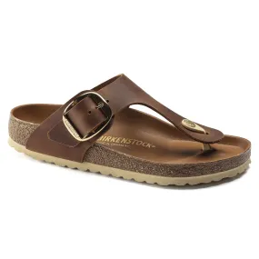 Birkenstock Gizeh 1018745 Big Buckle Smooth Leather Cognac