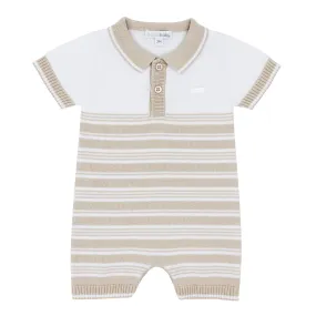 Blues Baby Boys San Remo Collection Stone Knitted Romper