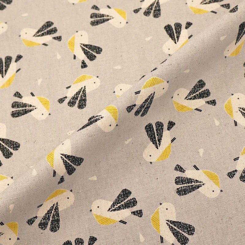 Cotton and Linen Mix - Grey - Tweetie