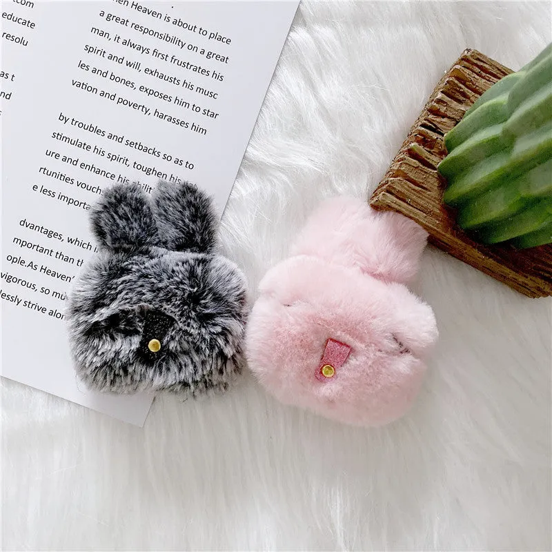 Cute Fluffy Rabbit Ears Case Cover For Apple Airpods