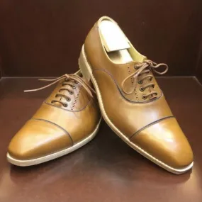 Elena Chestnut With Blue Trim Oxford Men's Shoes