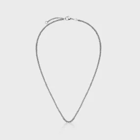 Essentielle Double Link Chain Necklace, Silver Colour