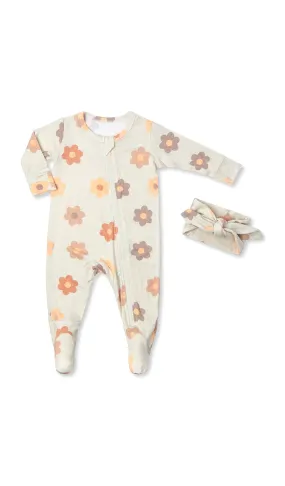 Footie 2-Piece - Daisies