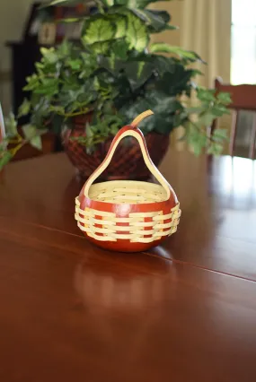 GOURDian Angels Woven Basket - Small Burnt Orange