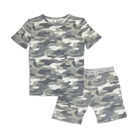 Grey Camo Kids Bamboo Short Set