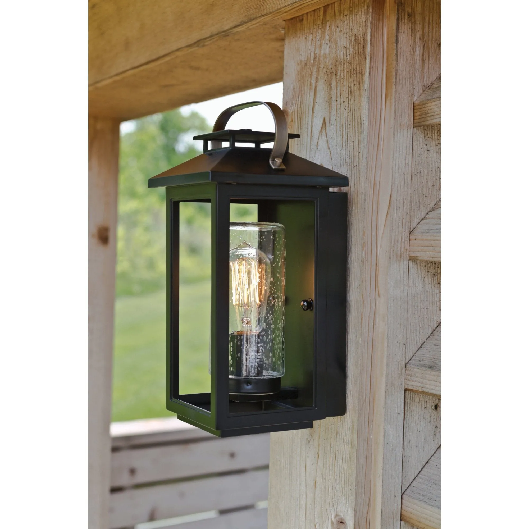 Hatteras Coastal Outdoor Wall Lantern - Medium 17.5" - Black