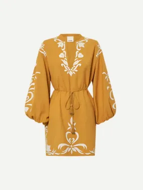 Hesiode Dress in Golden Yellow