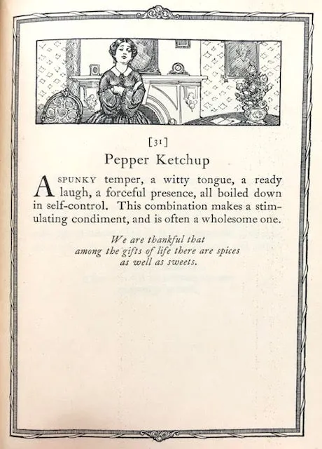 (Literary) Isabel Goodhue.  Good Things: Ethical Recipes for Feast Days and Other Days, with Graces for All the Days.