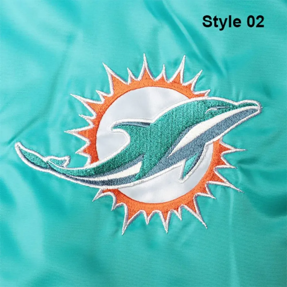 Miami Dolphins Satin Varsity Jacket