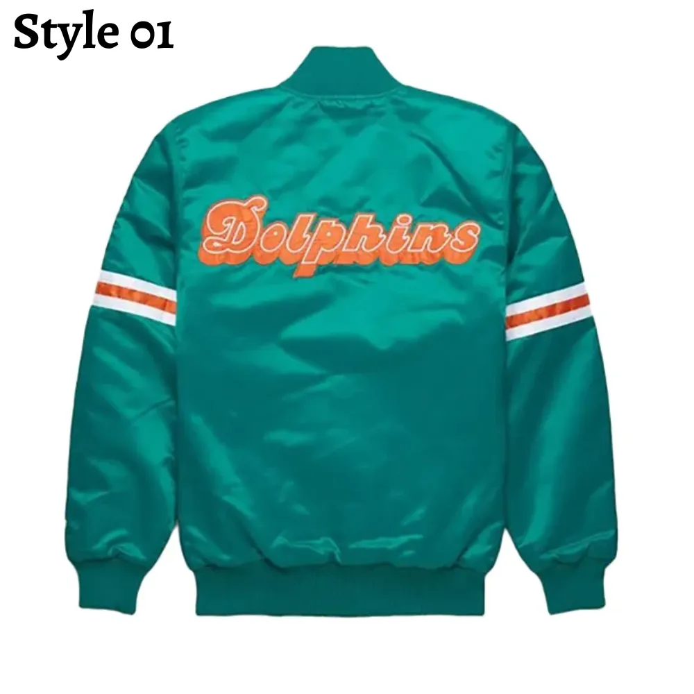 Miami Dolphins Satin Varsity Jacket