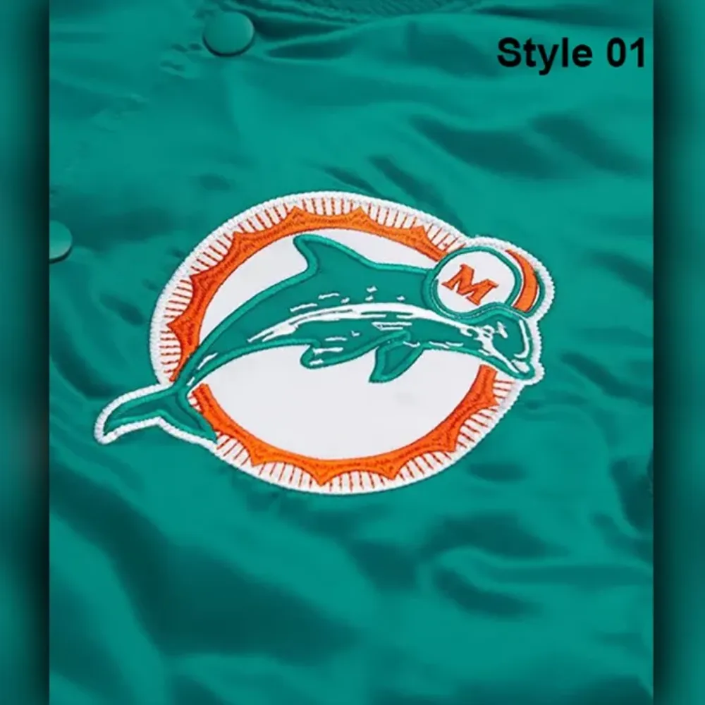 Miami Dolphins Satin Varsity Jacket