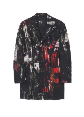 OIL PAINT PRINT RAYON JACKET