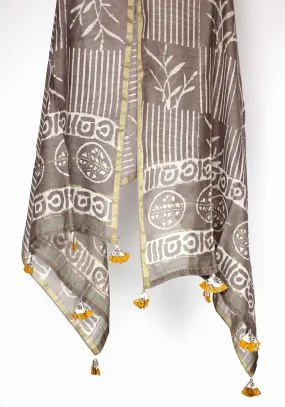 Revamp Zeal Cotton Silk Hand Block Printed Chanderi Dupatta