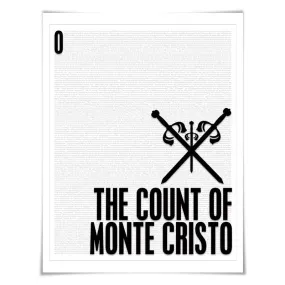 The Count of Monte Cristo. Alexandre Dumas. Literary Art Print. 4 Sizes. Literature Poster. Book Art