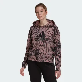 Women's Adidas Future Icons Animal Print Hoodie - MULTICOLOR